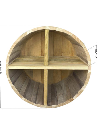 Ράφι από Βαρέλι με 4 Χωρίσματα | Φ36 x 23 cm