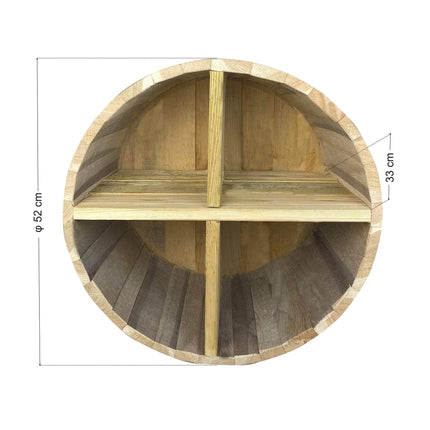 Barrel Shelf with 4 Dividers | Φ52 x 33 cm