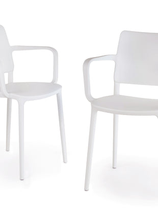 Polypropylene Armchair White | 56.3 x 53.5 x 79.5 cm