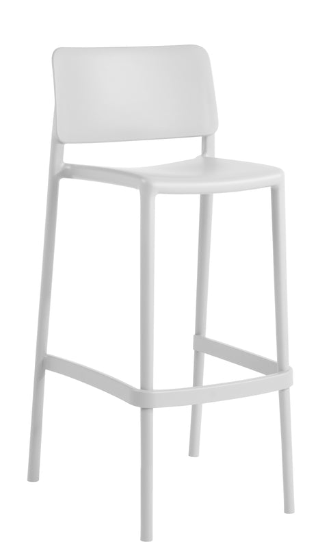 White Polypropylene Stool 75 cm | 47.8 x 50.75 x 99.4 cm