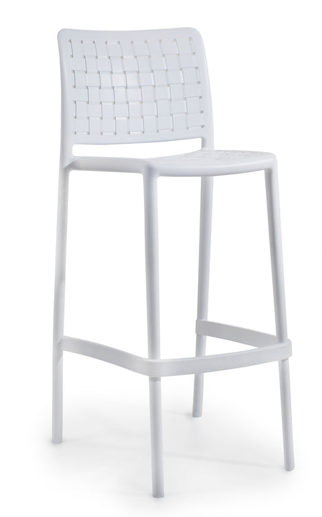 White Polypropylene Stool 65 cm | 47.8 x 50.75 x 94.6 cm