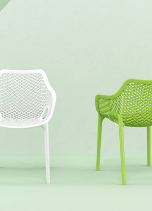 Polypropylene Armchair Green | 57 x 60 x 81 cm