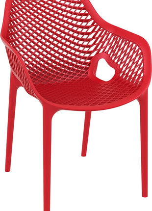 Polypropylene Armchair Red | 57 x 60 x 81 cm