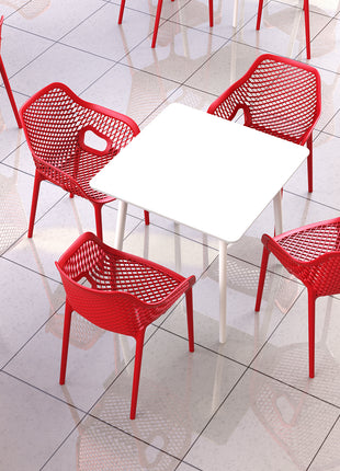 Polypropylene Armchair Red | 57 x 60 x 81 cm