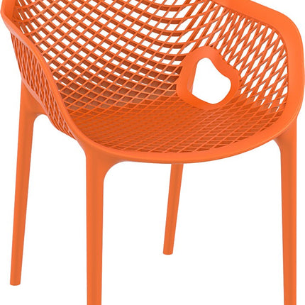 Polypropylene Armchair Orange | 57 x 60 x 81 cm