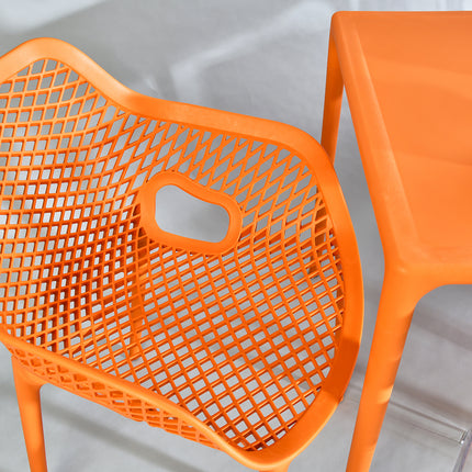 Polypropylene Armchair Orange | 57 x 60 x 81 cm