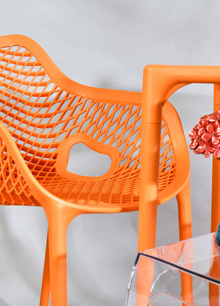 Polypropylene Armchair Orange | 57 x 60 x 81 cm