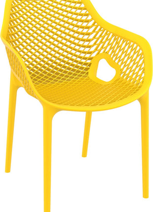 Polypropylene Armchair Yellow | 57 x 60 x 81 cm