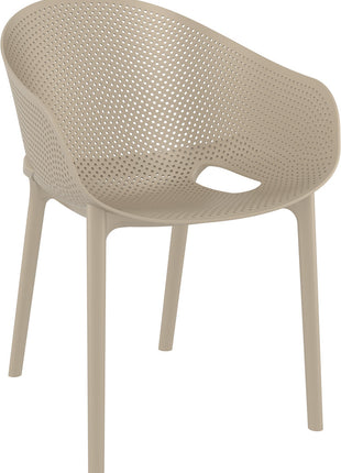 Beige Polypropylene Armchair | 54 x 60 x 81 cm