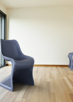 Dark Gray Polypropylene Chair | 50 x 58 x 85 cm