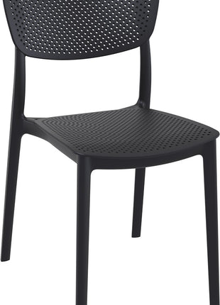 Black Polypropylene Chair | 45 x 53 x 82 cm