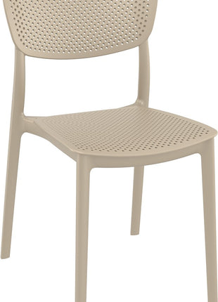 Beige Polypropylene Chair | 45 x 53 x 82 cm