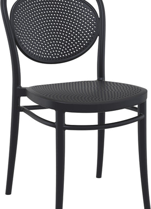 Black Polypropylene Chair | 45 x 52 x 85 cm