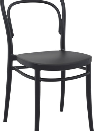 Black Polypropylene Chair | 45 x 52 x 85 cm