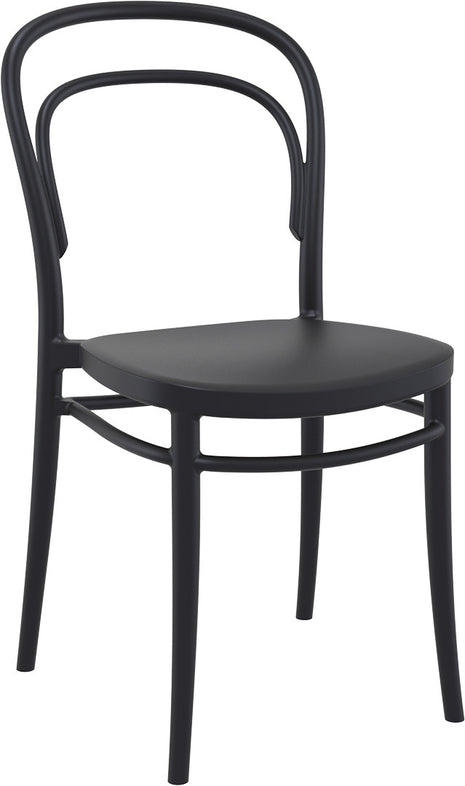 Black Polypropylene Chair | 45 x 52 x 85 cm