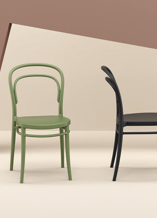 Olive Polypropylene Chair | 45 x 52 x 85 cm