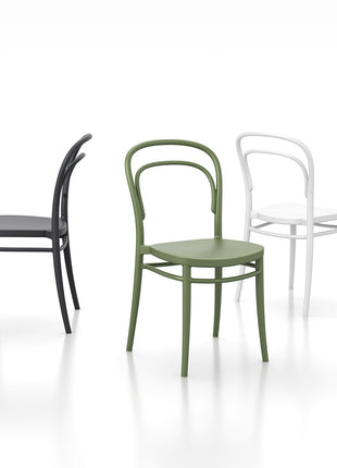 Olive Polypropylene Chair | 45 x 52 x 85 cm