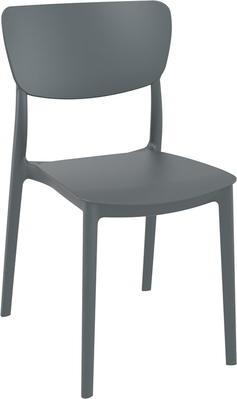 Dark Gray Polypropylene Chair | 45 x 53 x 82 cm