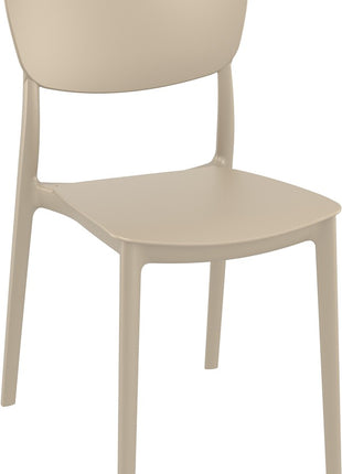 Beige Polypropylene Chair | 45 x 53 x 82 cm