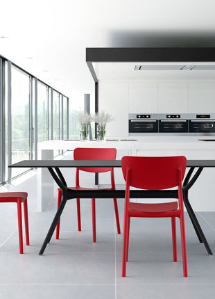 Polypropylene Chair Red | 45 x 53 x 82 cm