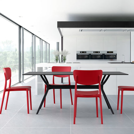 Polypropylene Chair Red | 45 x 53 x 82 cm