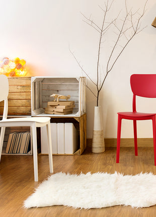 Polypropylene Chair Red | 45 x 53 x 82 cm