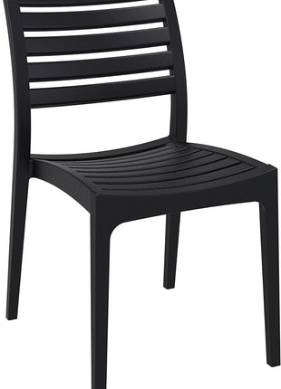 Black Polypropylene Chair | 48 x 58 x 82 cm