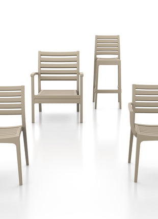 Beige Polypropylene Chair | 48 x 58 x 82 cm