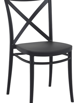 Black Polypropylene Chair | 51 x 51 x 87 cm