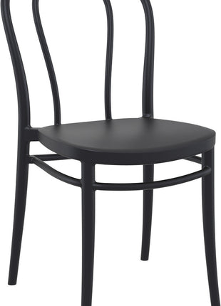 Black Polypropylene Chair | 45 x 52 x 85 cm