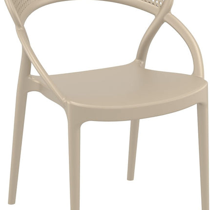 Beige Polypropylene Chair | 54 x 56 x 82 cm