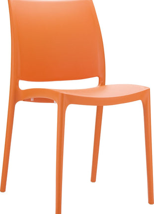 Polypropylene Chair Orange | 44 x 50 x 81 cm