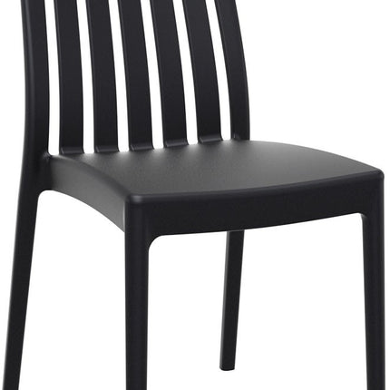 Black Polypropylene Chair | 45 x 55 x 89 cm