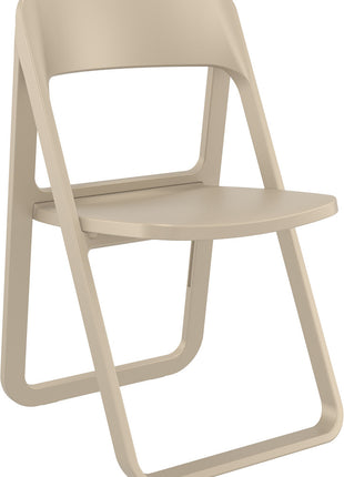 Beige Polypropylene Folding Chair | 48 x 52 x 82 cm