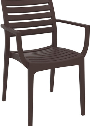 Polypropylene Armchair Dark Brown | 58 x 58 x 82 cm