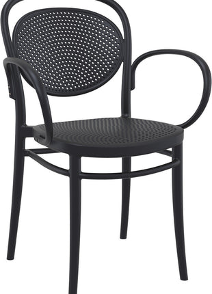 Polypropylene Armchair Black | 57 x 52 x 85 cm