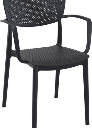 Polypropylene Armchair Black | 54 x 53 x 82 cm