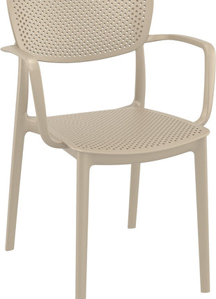 Beige Polypropylene Armchair | 54 x 53 x 82 cm