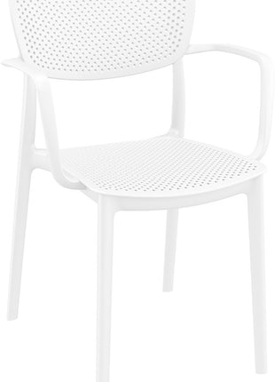 Polypropylene Armchair White | 54 x 53 x 82 cm