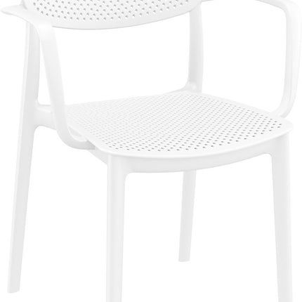 Polypropylene Armchair White | 54 x 53 x 82 cm