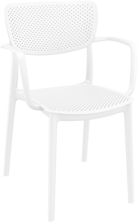 Polypropylene Armchair White | 54 x 53 x 82 cm