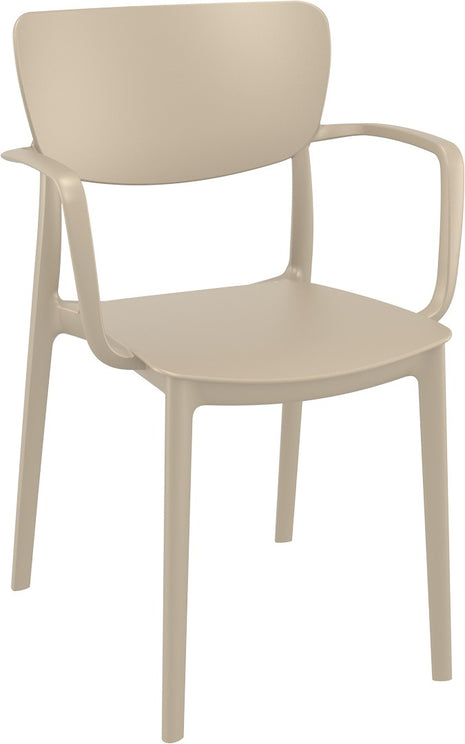 Beige Polypropylene Armchair | 54 x 53 x 82 cm