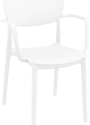 Polypropylene Armchair White | 54 x 53 x 82 cm