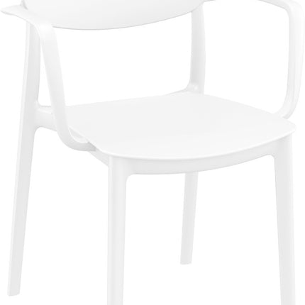 Polypropylene Armchair White | 54 x 53 x 82 cm