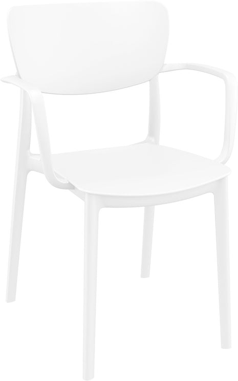 Polypropylene Armchair White | 54 x 53 x 82 cm