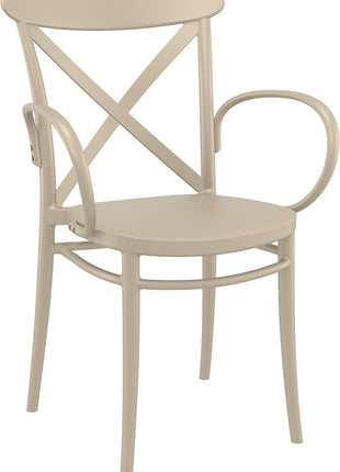 Beige Polypropylene Armchair | 57 x 51 x 87 cm