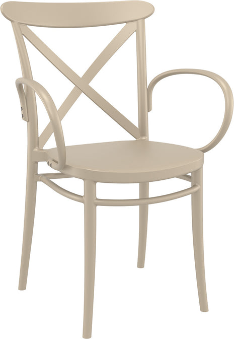 Beige Polypropylene Armchair | 57 x 51 x 87 cm