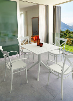 Polypropylene Armchair White | 57 x 51 x 87 cm