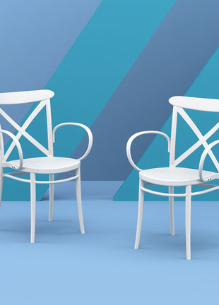 Polypropylene Armchair White | 57 x 51 x 87 cm