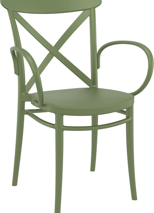 Polypropylene Armchair Olive | 57 x 51 x 87 cm